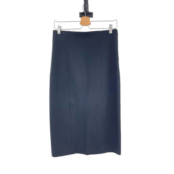 Vince‎ Ribbed Ponte Knit Pencil Skirt in Black Size 8 - Picture 2 of 9